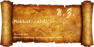 Makkai Zalán névjegykártya